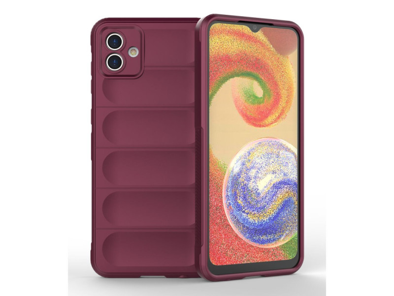 Newface Samsung Galaxy A04E Kılıf Optimum Silikon - Bordo