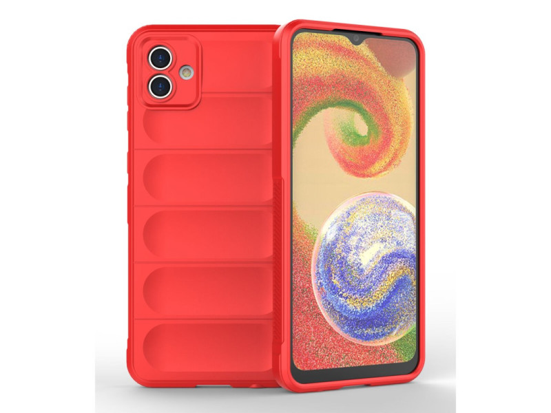 Newface Samsung Galaxy A04E Kılıf Optimum Silikon - Kırmızı