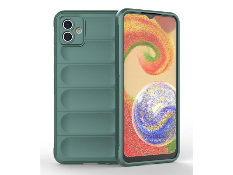 Newface Samsung Galaxy A04E Kılıf Optimum Silikon - Koyu Yeşil