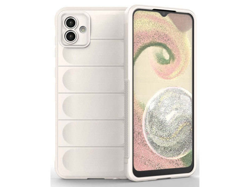 Newface Samsung Galaxy A04E Kılıf Optimum Silikon - Krem