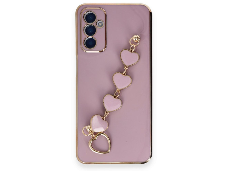 Newface Samsung Galaxy A04S Kılıf Esila Silikon - Mor