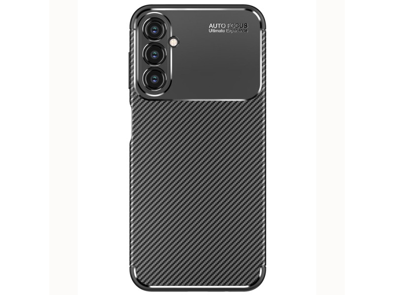 Newface Samsung Galaxy A14 4G Kılıf Focus Karbon Silikon - Siyah
