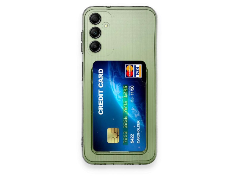 Newface Samsung Galaxy A14 4G Kılıf Kart Şeffaf Silikon - Şeffaf