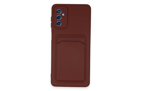 Newface Samsung Galaxy A14 4G Kılıf Kelvin Kartvizitli Silikon - Bordo