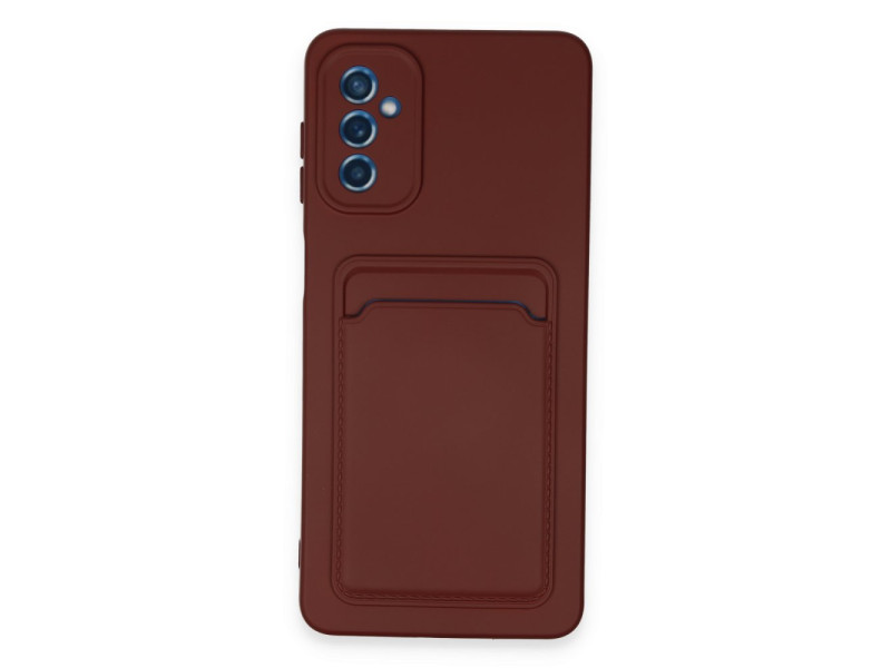 Newface Samsung Galaxy A14 4G Kılıf Kelvin Kartvizitli Silikon - Bordo