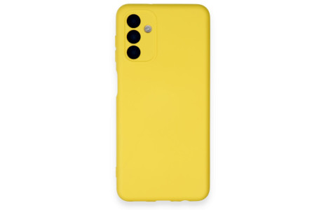 Newface Samsung Galaxy A14 4G Kılıf Nano içi Kadife Silikon - Sarı
