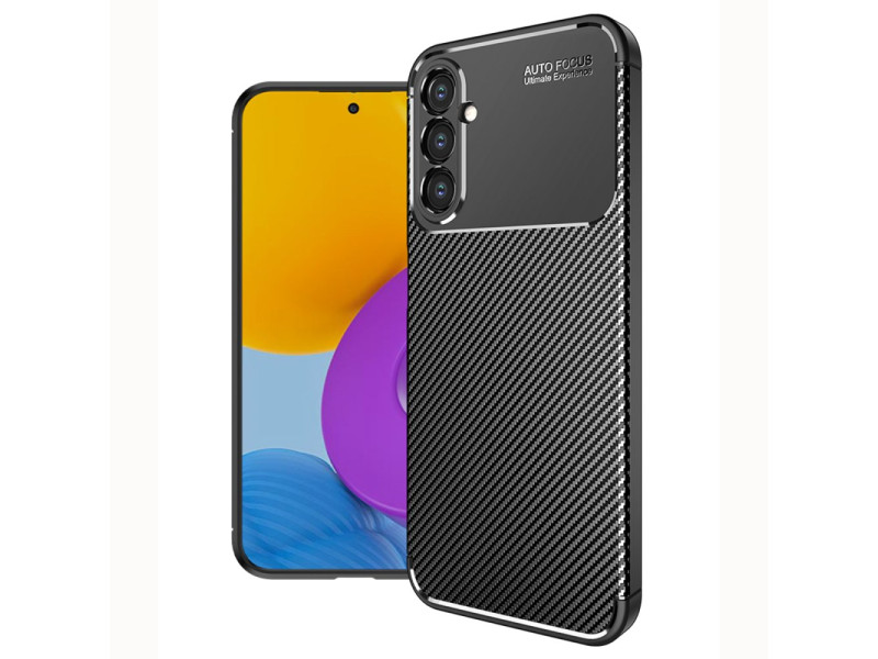 Newface Samsung Galaxy A24 4G Kılıf Focus Karbon Silikon - Siyah