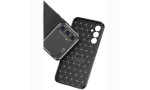 Newface Samsung Galaxy A24 4G Kılıf Focus Karbon Silikon - Siyah