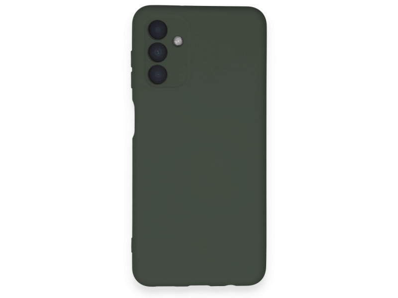 Newface Samsung Galaxy A24 4G Kılıf Nano içi Kadife Silikon - Koyu Yeşil