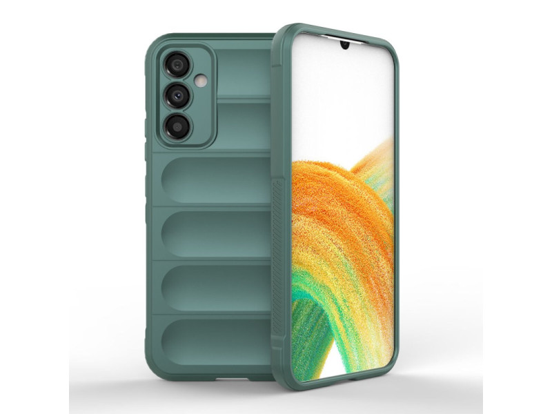 Newface Samsung Galaxy A24 4G Kılıf Optimum Silikon - Koyu Yeşil