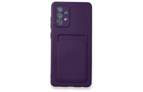 Newface Samsung Galaxy A32 Kılıf Kelvin Kartvizitli Silikon - Derin Mor