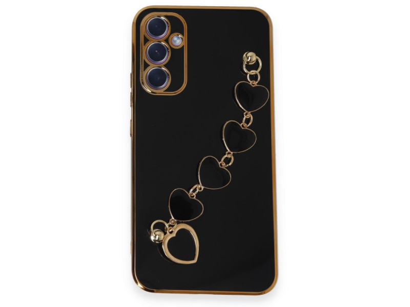 Newface Samsung Galaxy A34 5G Kılıf Esila Silikon - Siyah