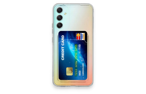 Newface Samsung Galaxy A34 5G Kılıf Kart Şeffaf Silikon - Şeffaf