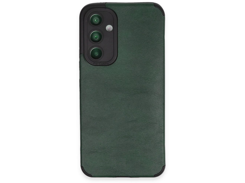Newface Samsung Galaxy A34 5G Kılıf Loop Deri Silikon - Yeşil