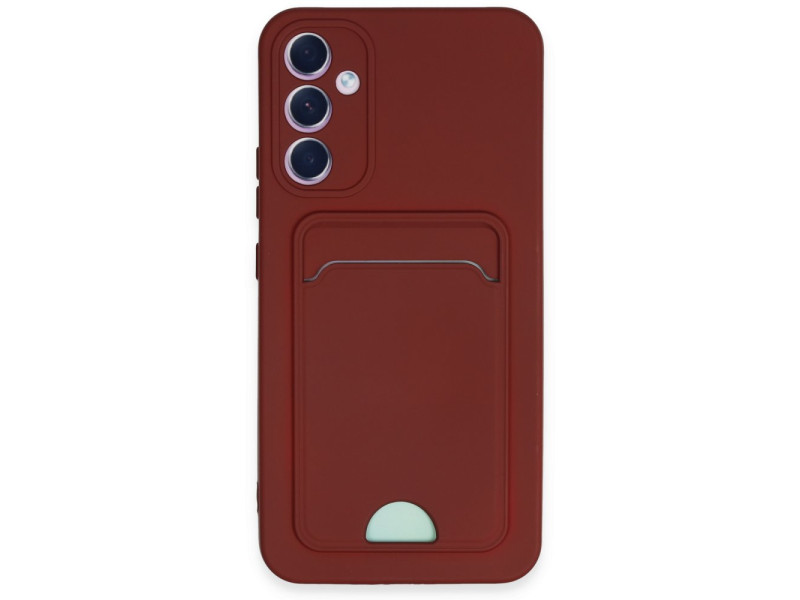 Newface Samsung Galaxy A54 5G Kılıf Kelvin Kartvizitli Silikon - Bordo