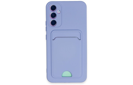 Newface Samsung Galaxy A54 5G Kılıf Kelvin Kartvizitli Silikon - Lila