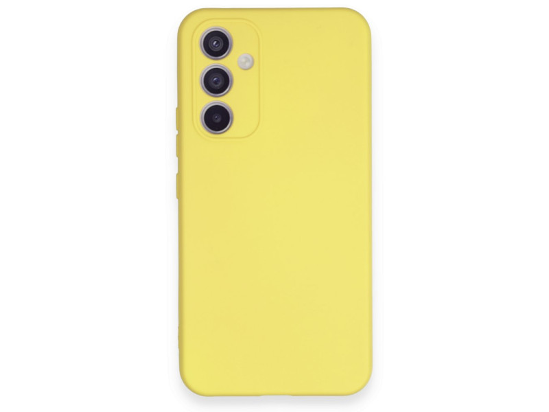 Newface Samsung Galaxy A54 5G Kılıf Nano içi Kadife Silikon - Sarı