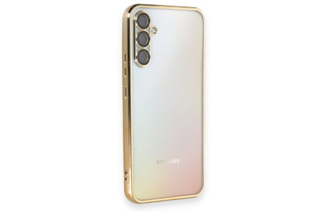Newface Samsung Galaxy A54 5G Kılıf Razer Lensli Silikon - Gold