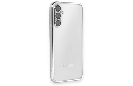 Newface Samsung Galaxy A54 5G Kılıf Razer Lensli Silikon - Gümüş