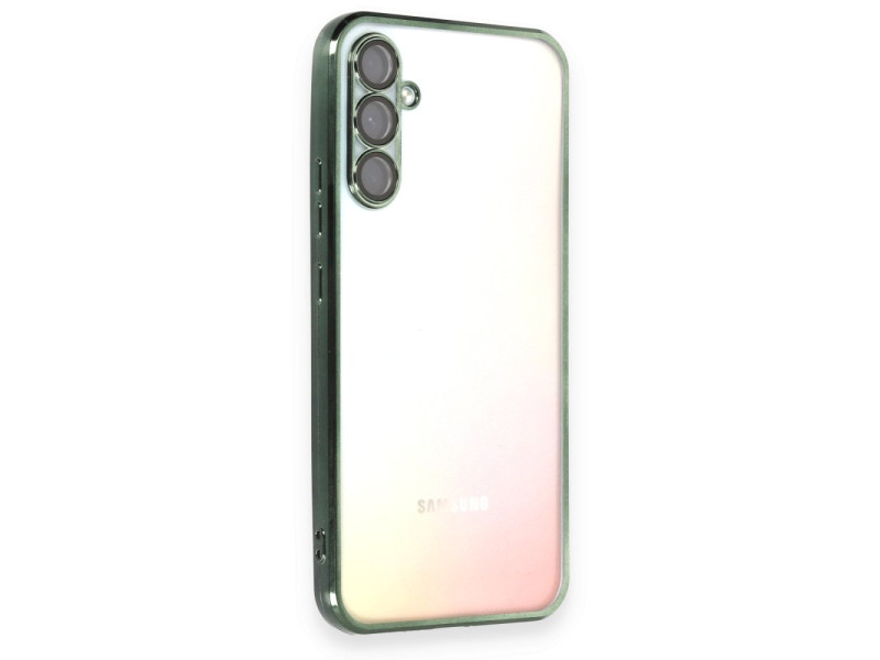 Newface Samsung Galaxy A54 5G Kılıf Razer Lensli Silikon - Yeşil