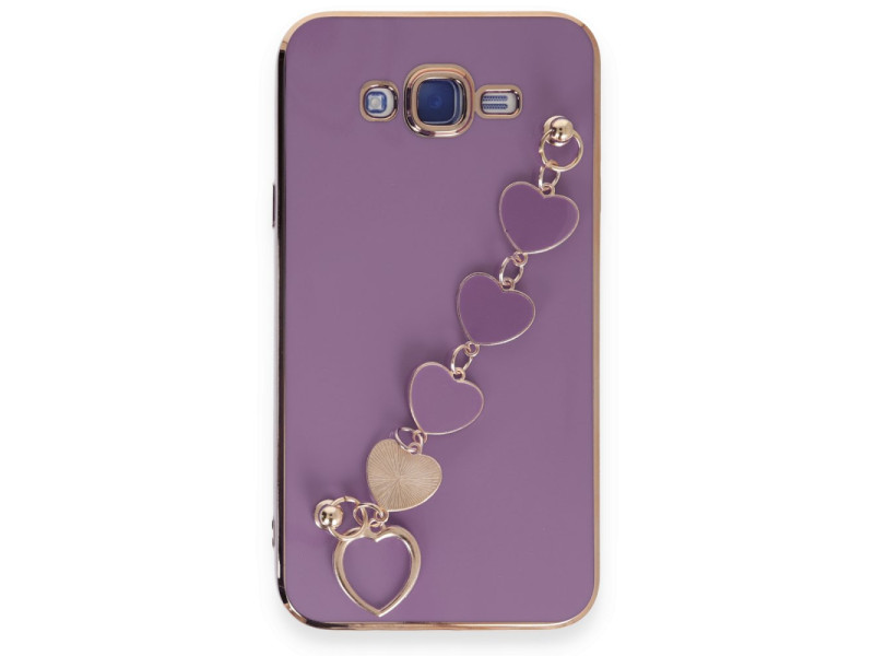 Newface Samsung Galaxy J7 Kılıf Esila Silikon - Mor