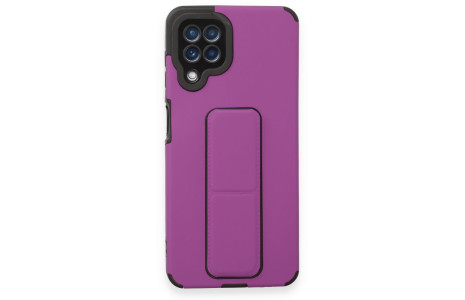 Newface Samsung Galaxy M32 Kılıf Mega Standlı Silikon - Mor