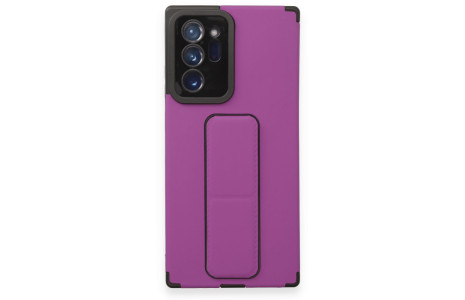 Newface Samsung Galaxy Note 20 Ultra Kılıf Mega Standlı Silikon - Mor