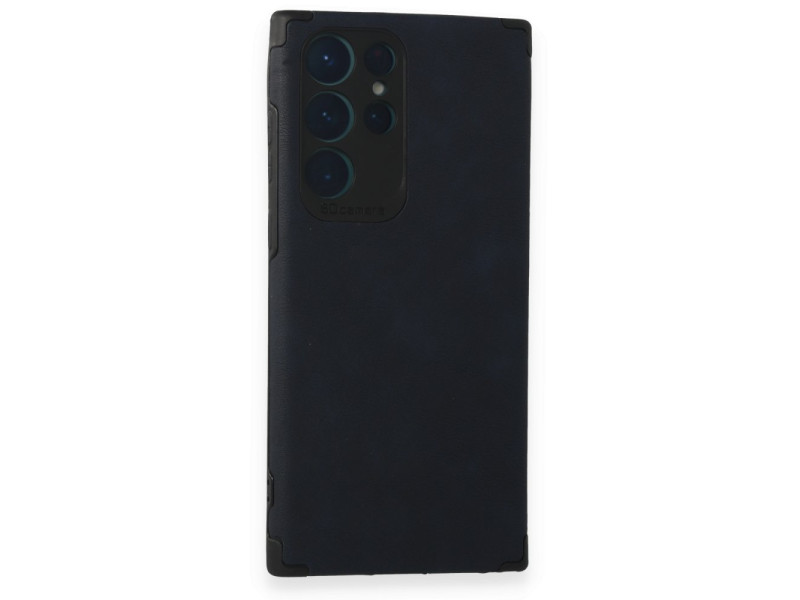 Newface Samsung Galaxy S22 Ultra Kılıf Loop Deri Silikon - Lacivert