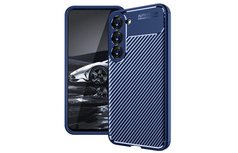 Newface Samsung Galaxy S23 Kılıf Focus Karbon Silikon - Lacivert