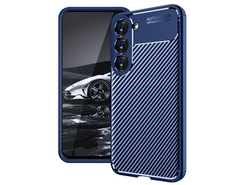 Newface Samsung Galaxy S23 Kılıf Focus Karbon Silikon - Lacivert