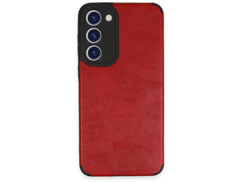 Newface Samsung Galaxy S23 Kılıf Loop Deri Silikon - Kırmızı