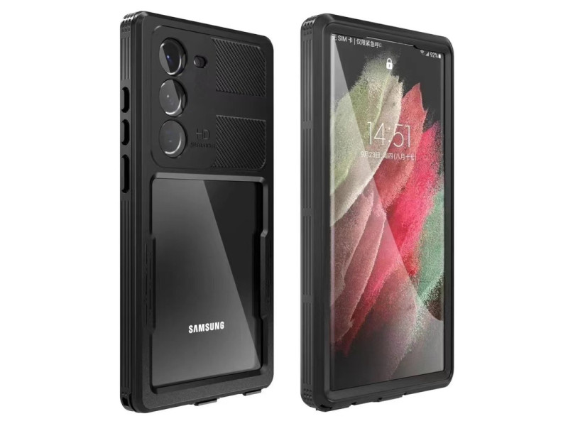 Newface Samsung Galaxy S23 Kılıf Red Pepper Su Geçirmez Kılıf - Siyah-Gri