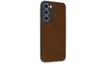 Newface Samsung Galaxy S23 Plus Kılıf Loop Deri Silikon - Kahverengi