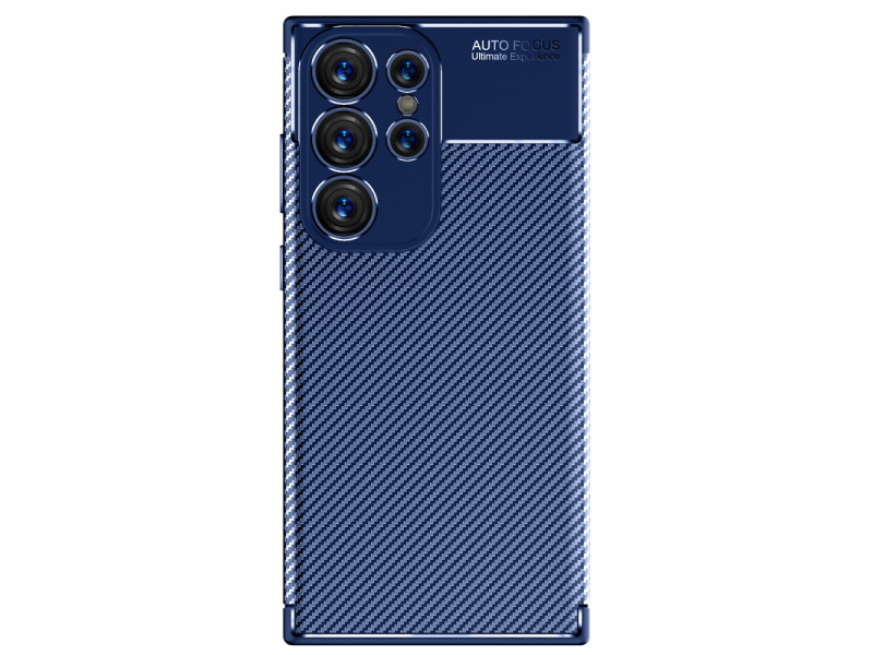 Newface Samsung Galaxy S23 Ultra Kılıf Focus Karbon Silikon - Lacivert