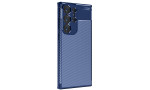 Newface Samsung Galaxy S23 Ultra Kılıf Focus Karbon Silikon - Lacivert