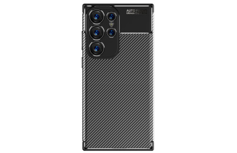 Newface Samsung Galaxy S23 Ultra Kılıf Focus Karbon Silikon - Siyah