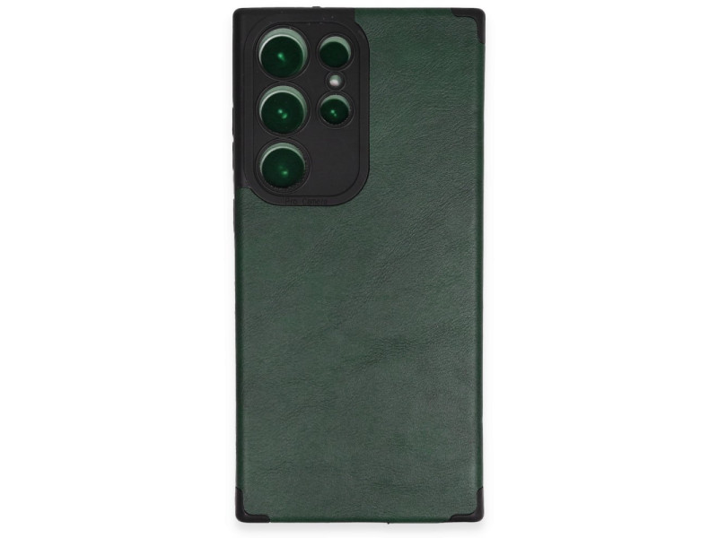Newface Samsung Galaxy S23 Ultra Kılıf Loop Deri Silikon - Yeşil