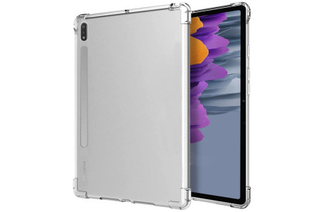 Newface Samsung Galaxy T970 Tab S7 Plus 12.4 Kılıf Anti Şeffaf Tablet Silikon - Şeffaf