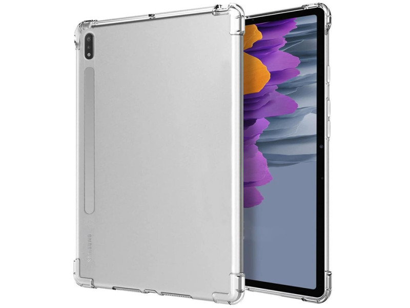 Newface Samsung Galaxy T970 Tab S7 Plus 12.4 Kılıf Anti Şeffaf Tablet Silikon - Şeffaf