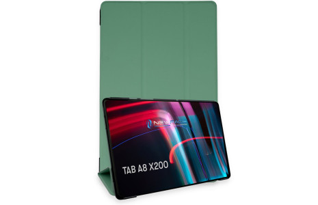 Newface Samsung Galaxy X200 Tab A8 10.5 Kılıf Tablet Smart Kılıf - Koyu Yeşil