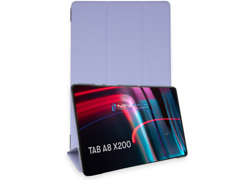 Newface Samsung Galaxy X200 Tab A8 10.5 Kılıf Tablet Smart Kılıf - Lila