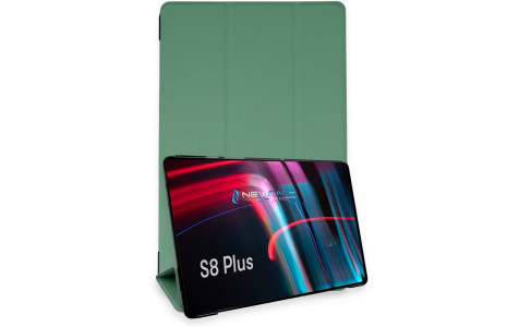 Newface Samsung Galaxy X800 Tab S8 Plus 12.4 Kılıf Tablet Smart Kılıf - Koyu Yeşil