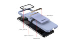 Newface Samsung Galaxy Z Flip 3 Kılıf Belt Flip Kapak - Lacivert