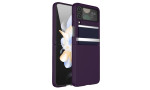 Newface Samsung Galaxy Z Flip 3 Kılıf Belt Flip Kapak - Mor