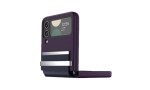Newface Samsung Galaxy Z Flip 3 Kılıf Belt Flip Kapak - Mor
