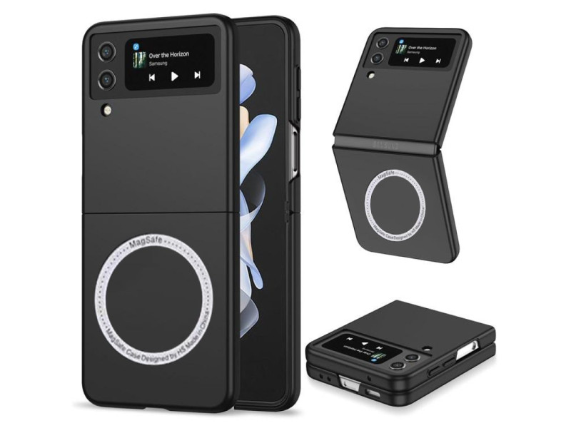 Newface Samsung Galaxy Z Flip 3 Kılıf Mata Fold Kapak - Siyah
