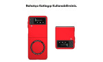 Newface Samsung Galaxy Z Flip 4 Kılıf Mata Fold Kapak - Koyu Yeşil
