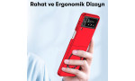 Newface Samsung Galaxy Z Flip 4 Kılıf Mata Fold Kapak - Koyu Yeşil
