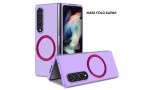 Newface Samsung Galaxy Z Fold 3 Kılıf Mata Fold Kapak - Lila