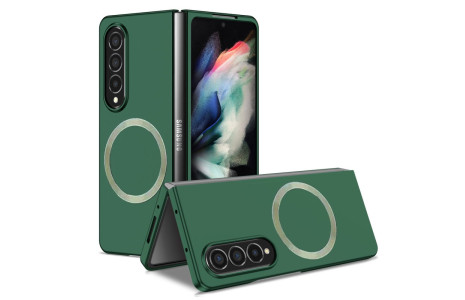 Newface Samsung Galaxy Z Fold 4 Kılıf Mata Fold Kapak - Koyu Yeşil